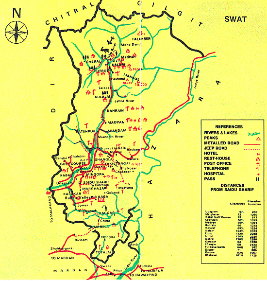 Fig. 1: Map of Swat